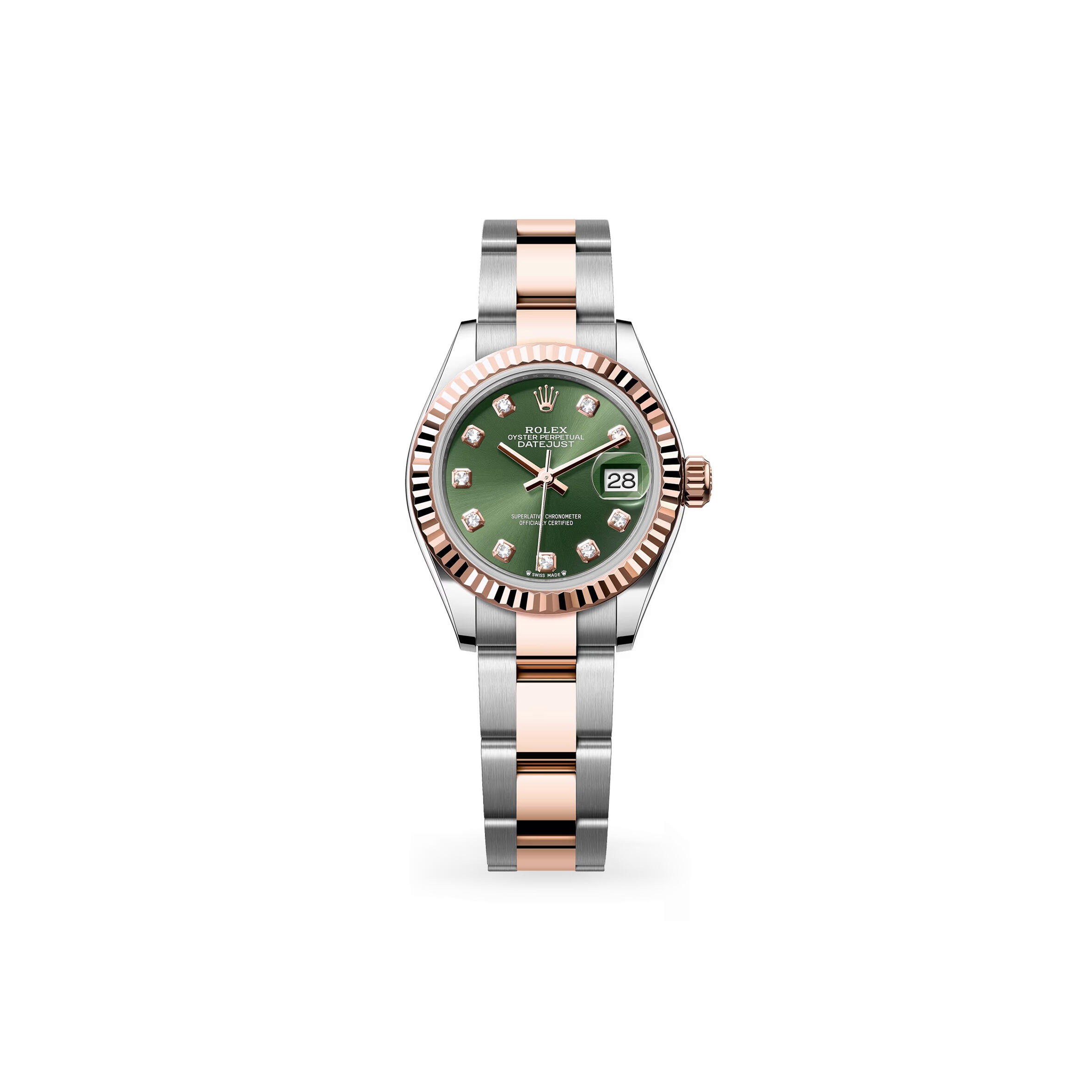 R01ex lady-datejust oyster, 28 mm, oystersteel and everose gold 279171
